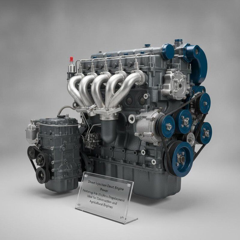 Potencia del motor Deutz de inyección directa con cilindrada de 4 a 20 litros Ideal para motores de construcción y agrícolas